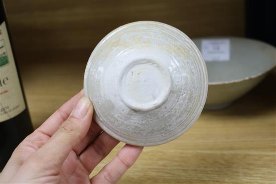A Chinese Song Qingbai bowl and a Ding type bowl 17cm diam